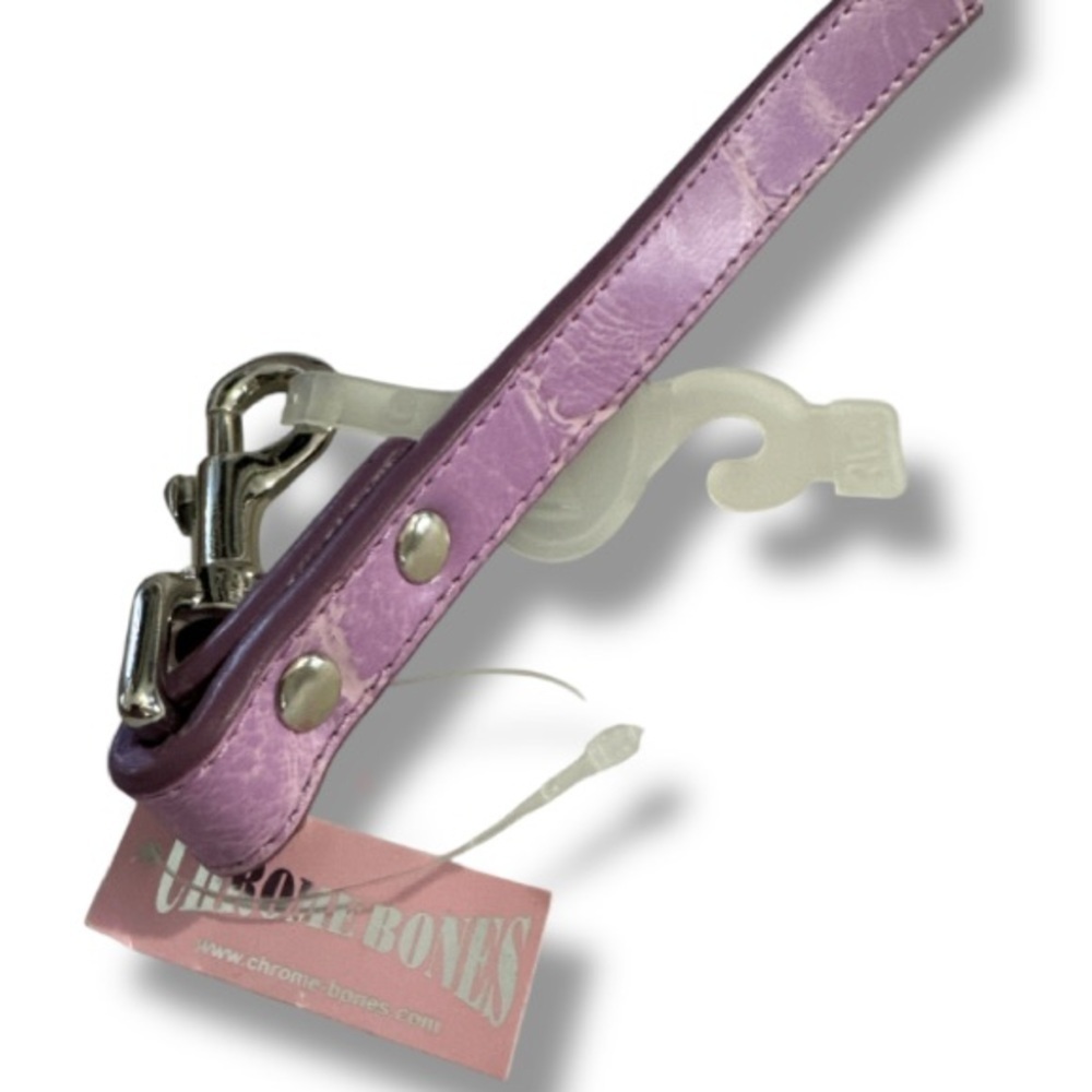 ChromeBones Leash Crocodile M 4' x 3/4" Purple NWT